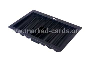 Schwarz Kunststoff Chip Tray, Poker-Zubehör, Markierte Karten